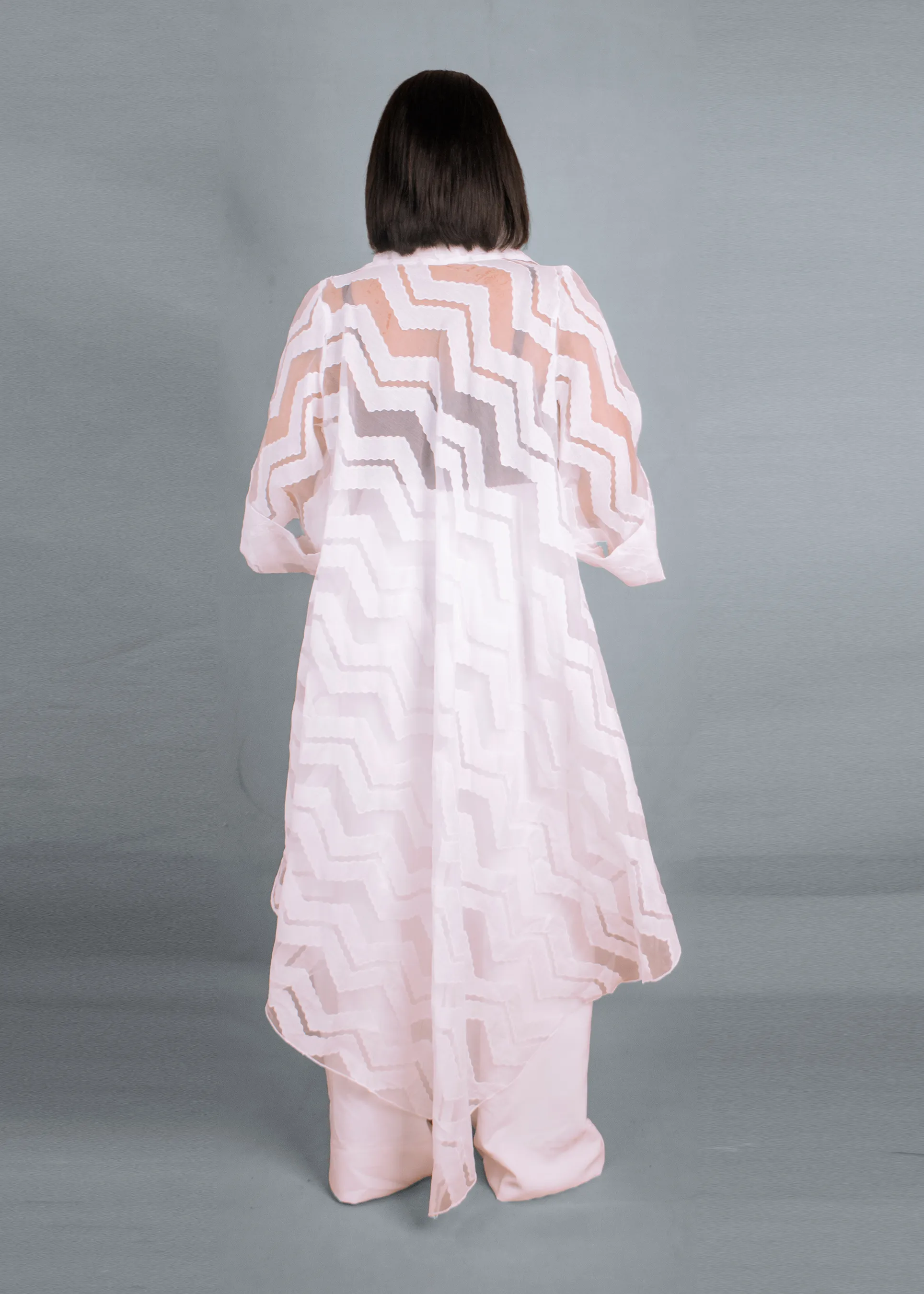 Asym trouser set White